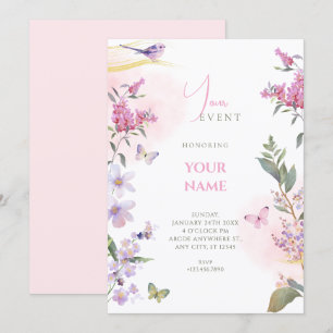 Floral branch  invitation