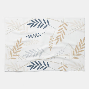 floral branch tea towel