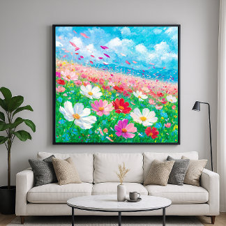 Floral Breeze - Painting Style Art Poster