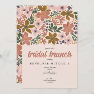 Floral Bridal Brunch Shower  Invitation