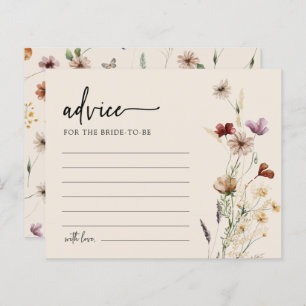 Floral Bridal Shower Advice Card