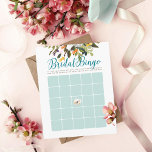 Floral Bridal Shower Bingo Cards Robins Egg Blue<br><div class="desc">Flyer version of popular bridal shower game</div>