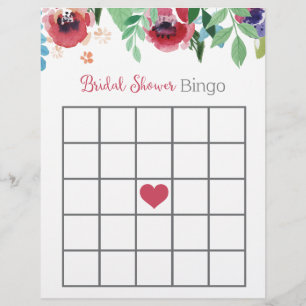 Floral Bridal Shower Bingo Game