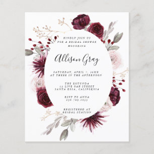  Floral Bridal Shower   Budget Flyer