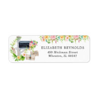 Floral Bridal Shower by Mail | Return Address