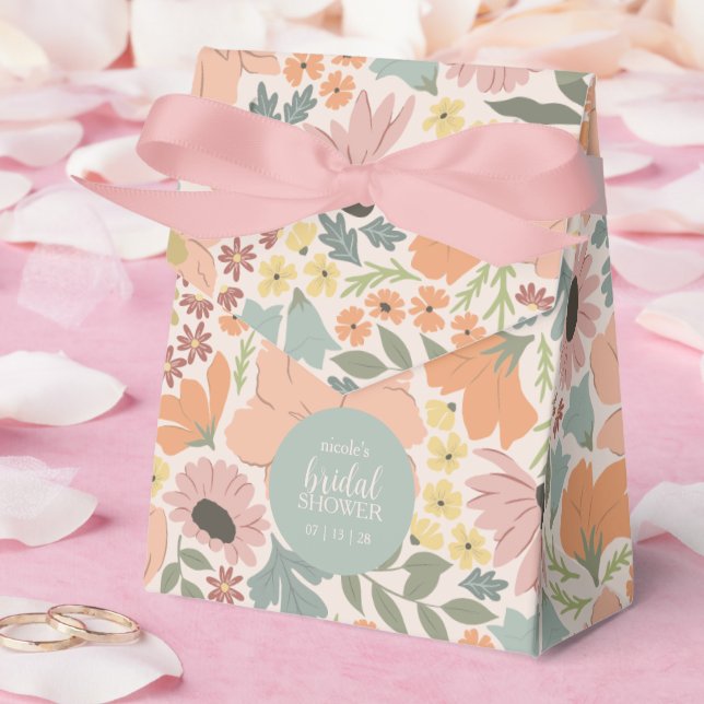 Floral Bridal Shower  Favour Box (Wedding)