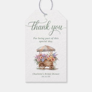 Floral Bridal Shower Flowers Thank You Gift Tags