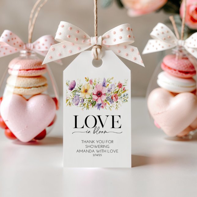 Floral Bridal Shower Gift Favour Tag (Creator Uploaded)