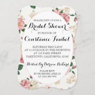 Floral Bridal Shower Inviation Invitation