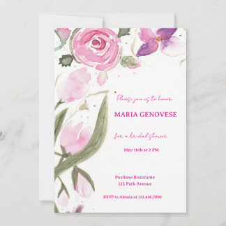 Floral Bridal Shower Invitation
