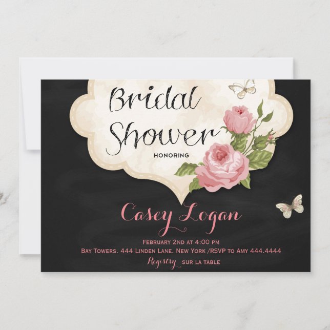 Floral Bridal Shower Invitation (Front)