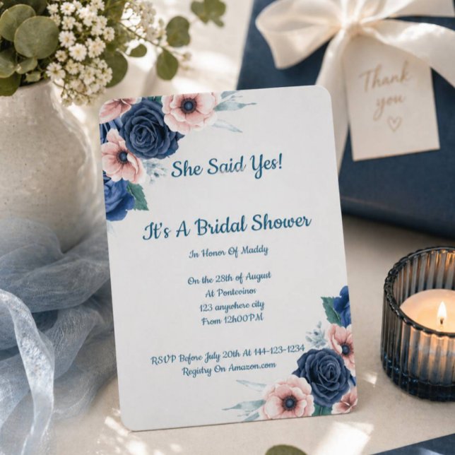 Floral bridal shower invitation,modern,boho. invitation (Creator Uploaded)