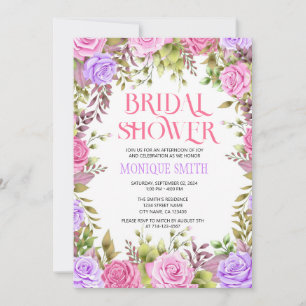 Floral Bridal Shower Invitation Template