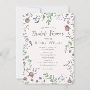 Floral Bridal Shower Invitation Watercolor Flower