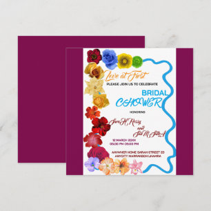 Floral Bridal Shower Invitation, Wildflower Bridal Invitation