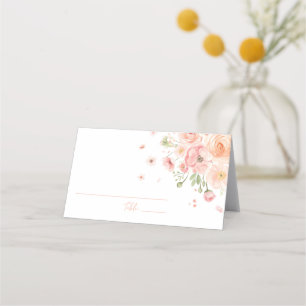 Floral Bridal Shower Love In Bloom Bright Place Card