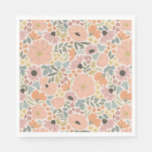 Floral Bridal Shower Napkin