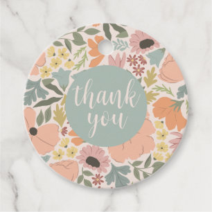 Floral Bridal Shower or Wedding Favour Tags