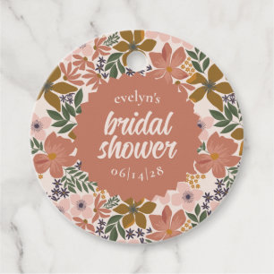 Floral Bridal Shower or Wedding Personalized Favour Tags