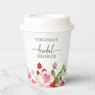Floral Bridal Shower Paper Cups