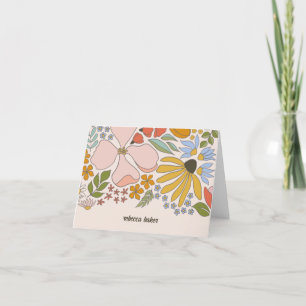 Floral Bridal Shower Personalised Thank You Card
