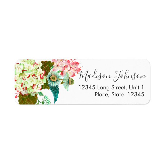 Floral | Bridal Shower | Return Address Labels (Front)