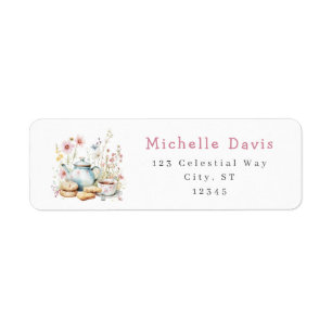Floral Bridal Shower Tea Party Address