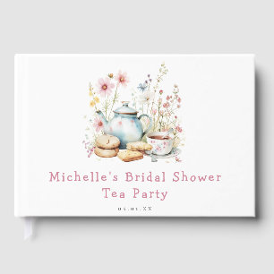 Floral Bridal Shower Tea Party Guest Book