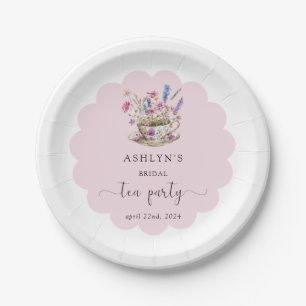 Floral Bridal Shower Tea Party Paper Plates