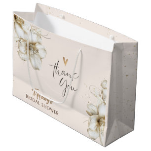 Floral Bridal Shower Thank You Bag