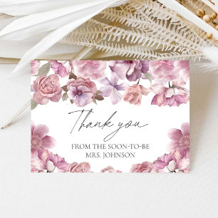 Floral Bridal Shower Thank You Card
