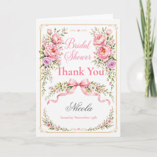 Floral Bridal Shower Thank You Card