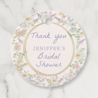 Floral Bridal Shower Thank You Favour Tags