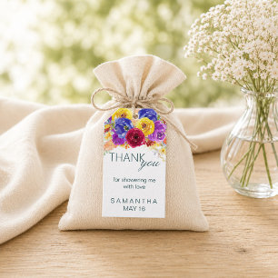 Floral Bridal Shower Thank You Gift Tags