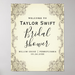 Floral Bridal Shower Welcome Poster