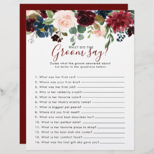 Floral Bridal Shower What did the Groom Say