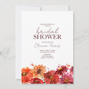 Floral Bridal Shower Wildflowers Boho Bridal Showe Invitation