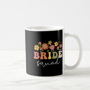 Floral Bride Squad Wildflower Wedding Bachelorette Coffee Mug