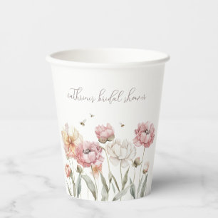 Floral Bride to Bee Bridal Shower Paper Cups