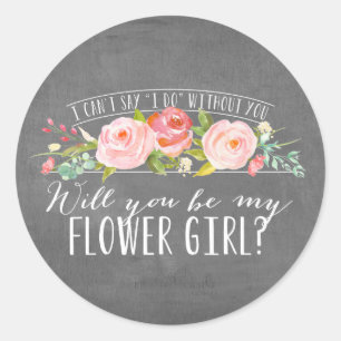 Floral Bridesmaid Stickers