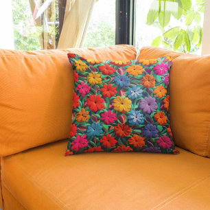 Floral Bright Spring Throw Pillow