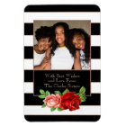 Floral Bronze Black & White Stripe - Custom Photo
