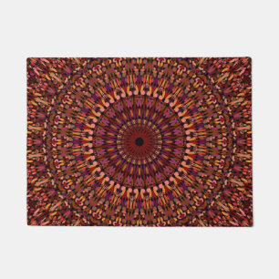 Floral Brown Mandala Design Doormat