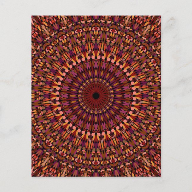 Floral Brown Mandala Design  Flyer (Front)