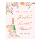 Floral Brunch and Bubbly Bridal Brunch Welcome Pos