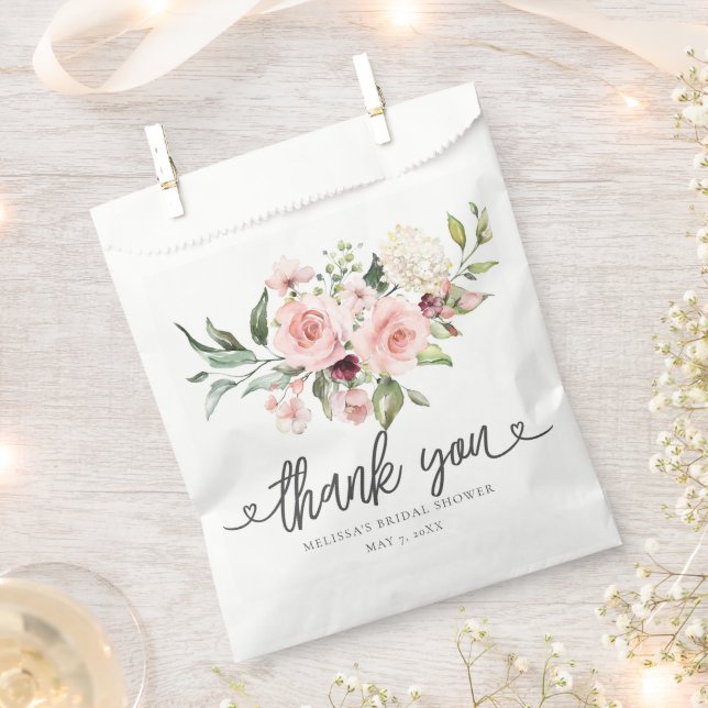 Floral Brunch and Bubbly Bridal Shower Favour Bags (Clipped)