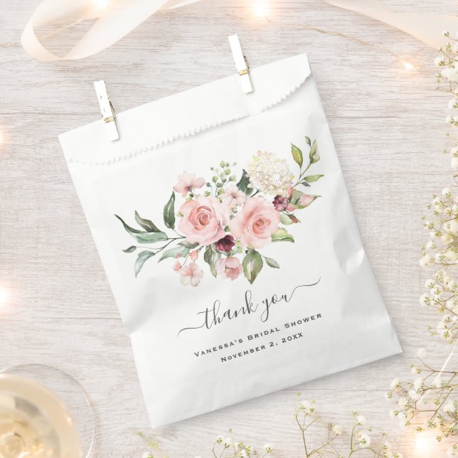 Floral Brunch and Bubbly Bridal Shower Favour Bags (Clipped)