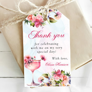 Floral Brunch And Bubbly Bridal Shower Gift Tags