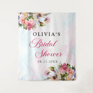 Floral Brunch And Bubbly Bridal Shower Tapestry