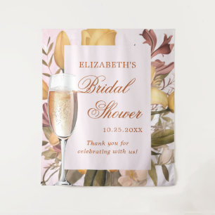 Floral Brunch And Bubbly Bridal Shower Tapestry